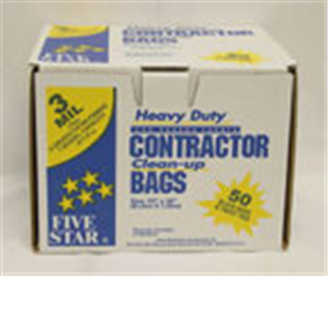 FIVE STAR 31803500 3MIL 7 BUSHEL 50CT CONTRACTOR BAGS