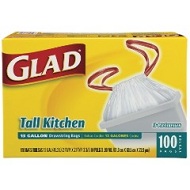 GLAD D/STRING 13GL WHT LINERS 4BX/CS