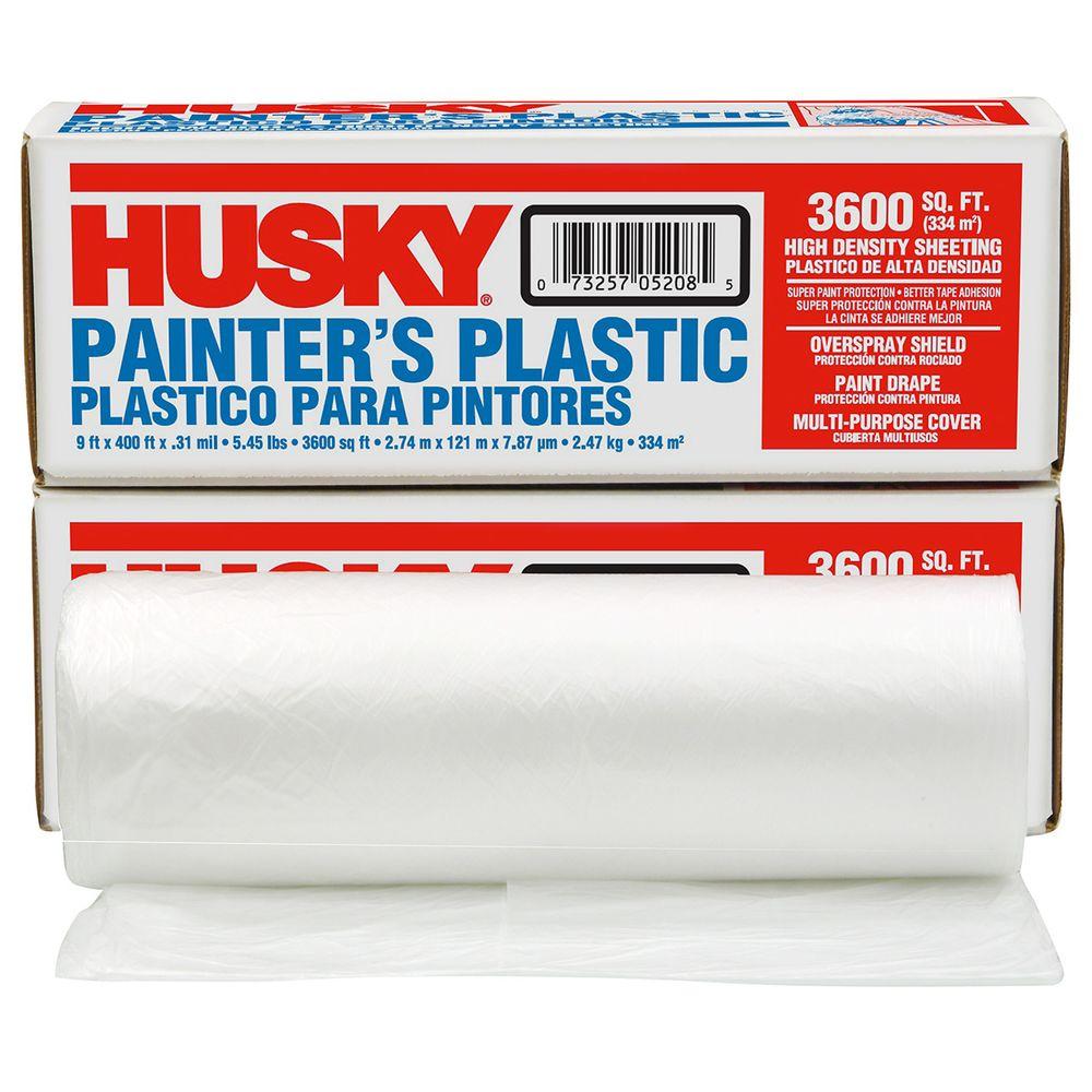 PAINTERS POLY 9&#39; X 400&#39; CLEAR 0.31MIL 