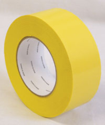 72MM X 55M 7.5 MIL YELLOW POLY TAPE WITH PINK EDGES -