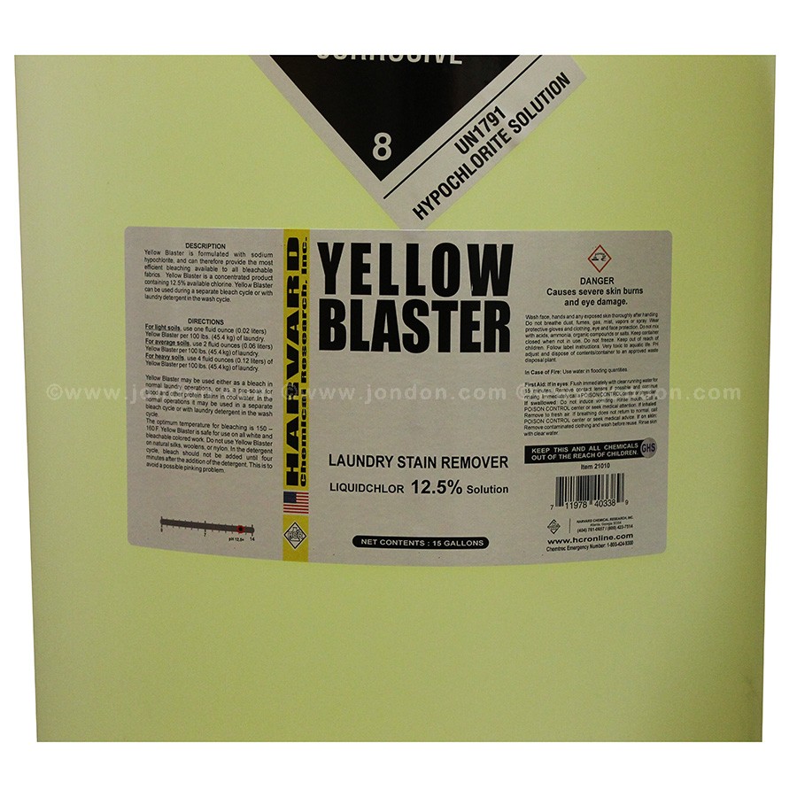 Yellow Blaster Laundry Stain Remover 5gl Pail